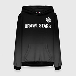 Женская толстовка Brawl Stars glitch на темном фоне: символ сверху