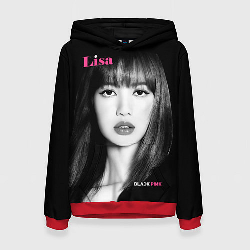 Женская толстовка Blackpink Lisa Portrait / 3D-Красный – фото 1