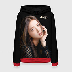 Толстовка-худи женская Blackpink Cute Jisoo Kim, цвет: 3D-красный