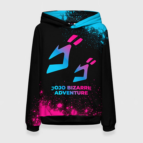 Женская толстовка JoJo Bizarre Adventure - neon gradient / 3D-Черный – фото 1