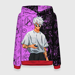 Толстовка-худи женская Модный Сатору Годжо - Магическая битва, цвет: 3D-красный