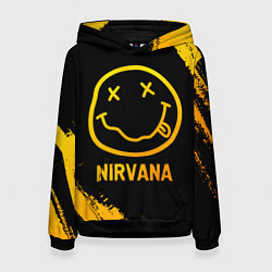 Толстовка-худи женская Nirvana - gold gradient, цвет: 3D-черный