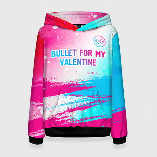 Женская толстовка Bullet For My Valentine neon gradient style: симво / 3D-Черный – фото 1