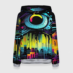 Женская толстовка The eye of cyberpunk