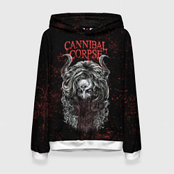 Толстовка-худи женская Cannibal Corpse art, цвет: 3D-белый