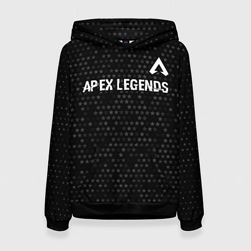 Женская толстовка Apex Legends glitch на темном фоне: символ сверху / 3D-Черный – фото 1