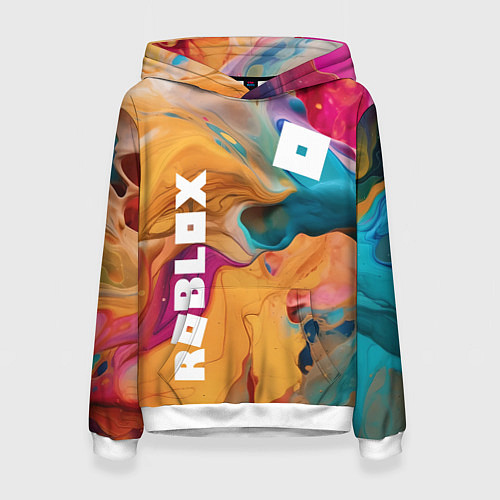 Женская толстовка Roblox Logo Color / 3D-Белый – фото 1