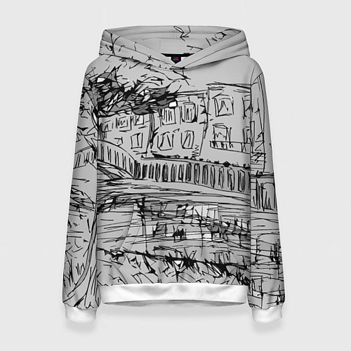 Женская толстовка Иллюстрация картина / 3D-Белый – фото 1