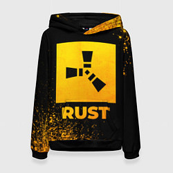 Толстовка-худи женская Rust - gold gradient, цвет: 3D-черный