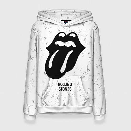 Женская толстовка Rolling Stones glitch на светлом фоне / 3D-Белый – фото 1