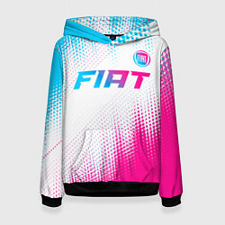 Женская толстовка Fiat neon gradient style: символ сверху