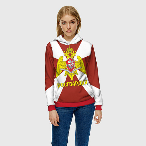 Женская толстовка Росгвардия - герб / 3D-Красный – фото 3