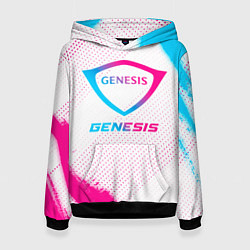 Толстовка-худи женская Genesis neon gradient style, цвет: 3D-черный