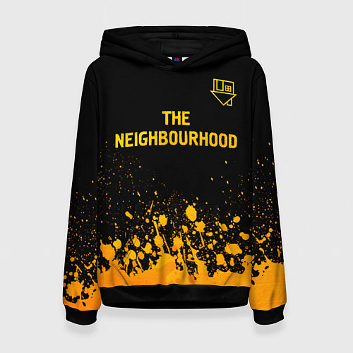 Женская толстовка The Neighbourhood - gold gradient: символ сверху / 3D-Черный – фото 1