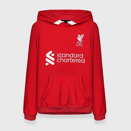 Женская толстовка ФК Ливерпуль форма 2324 домашняя / 3D-Красный – фото 1