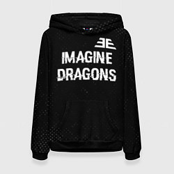 Женская толстовка Imagine Dragons glitch на темном фоне: символ свер
