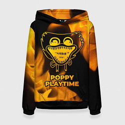 Толстовка-худи женская Poppy Playtime - gold gradient, цвет: 3D-черный