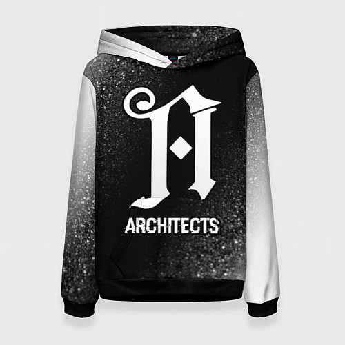 Женская толстовка Architects glitch на темном фоне / 3D-Черный – фото 1