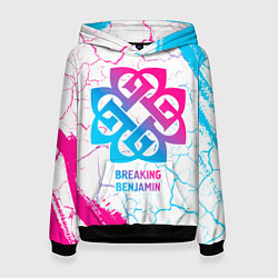 Женская толстовка Breaking Benjamin neon gradient style