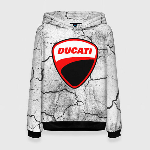 Женская толстовка Ducati - потресканная земля / 3D-Черный – фото 1