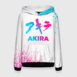 Толстовка-худи женская Akira neon gradient style, цвет: 3D-черный