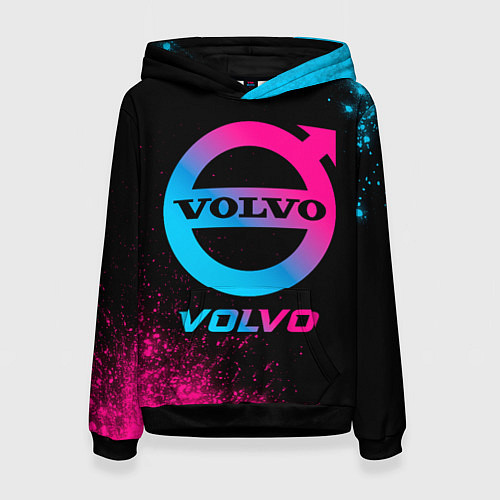 Женская толстовка Volvo - neon gradient / 3D-Черный – фото 1