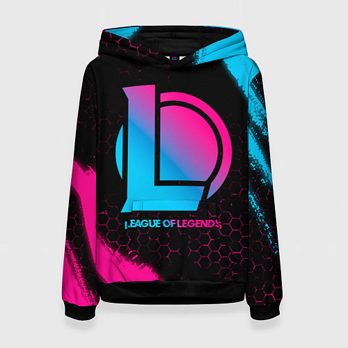 Женская толстовка League of Legends - neon gradient / 3D-Черный – фото 1
