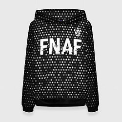 Толстовка-худи женская FNAF glitch на темном фоне: символ сверху, цвет: 3D-черный