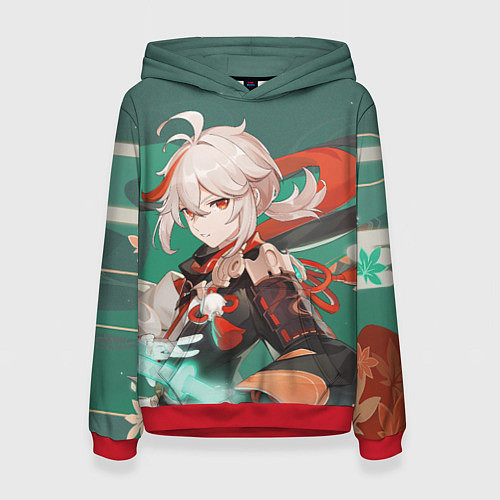 Женская толстовка Kaedehara Kazuha Genshin Impact / 3D-Красный – фото 1