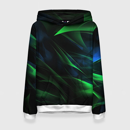 Женская толстовка Dark green background / 3D-Белый – фото 1