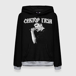 Толстовка-худи женская Сектор Газа и Анархия хой, цвет: 3D-меланж