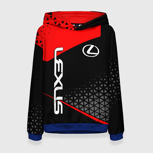 Женская толстовка Lexus - red sportwear / 3D-Синий – фото 1