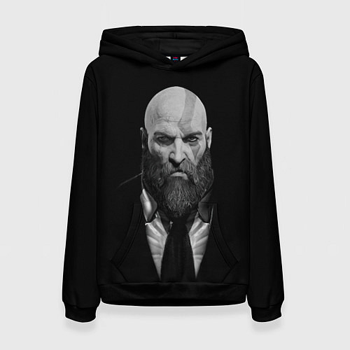 Женская толстовка Кратос в смокинге / 3D-Черный – фото 1