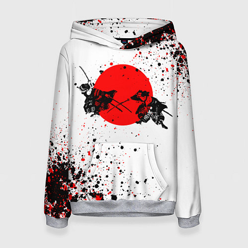 Женская толстовка Два самурая / 3D-Меланж – фото 1