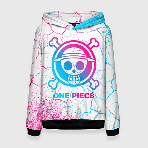 Женская толстовка One Piece neon gradient style / 3D-Черный – фото 1