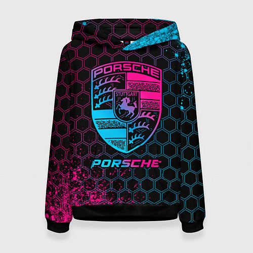 Женская толстовка Porsche - neon gradient / 3D-Черный – фото 1