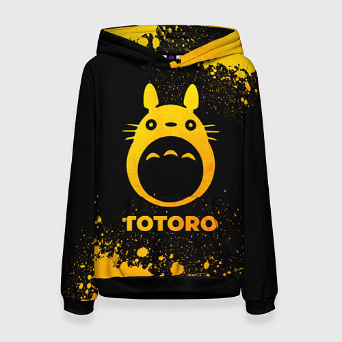 Женская толстовка Totoro - gold gradient / 3D-Черный – фото 1