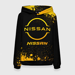 Женская толстовка Nissan - gold gradient