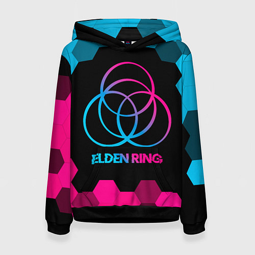 Женская толстовка Elden Ring - neon gradient / 3D-Черный – фото 1