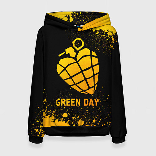 Женская толстовка Green Day - gold gradient / 3D-Черный – фото 1