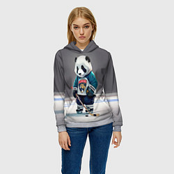 Толстовка-худи женская Panda striker of the Florida Panthers, цвет: 3D-меланж — фото 2