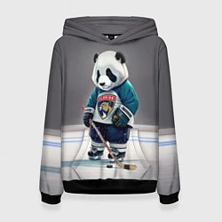 Толстовка-худи женская Panda striker of the Florida Panthers, цвет: 3D-черный