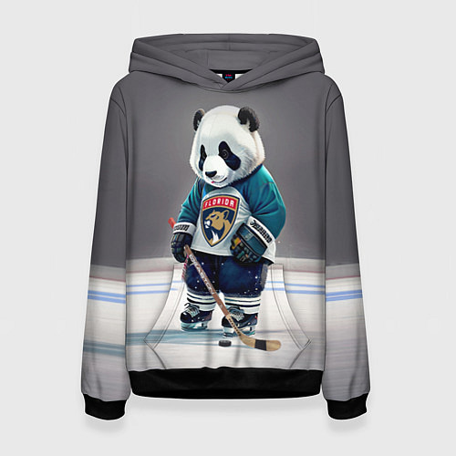 Женская толстовка Panda striker of the Florida Panthers / 3D-Черный – фото 1