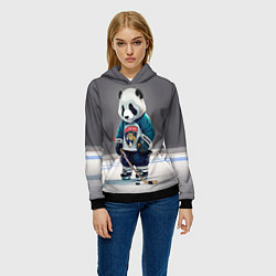 Толстовка-худи женская Panda striker of the Florida Panthers, цвет: 3D-черный — фото 2