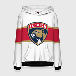 Толстовка-худи женская Florida panthers - uniform - hockey, цвет: 3D-черный