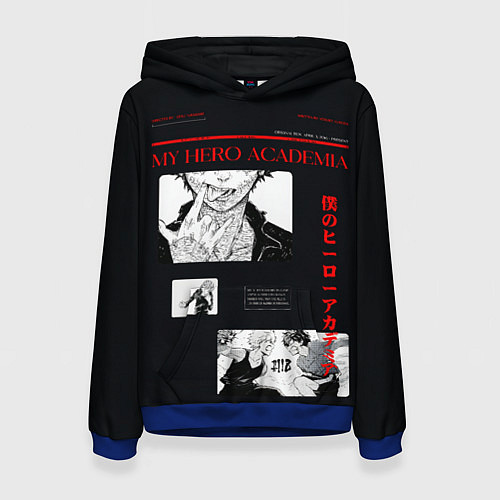 Женская толстовка Экспозиция - Моя геройская академия / 3D-Синий – фото 1