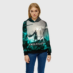 Толстовка-худи женская Герой Lords of the fallen, цвет: 3D-черный — фото 2