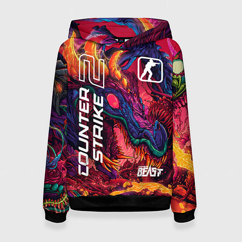 Женская толстовка CS 2 hyper beast / 3D-Черный – фото 1