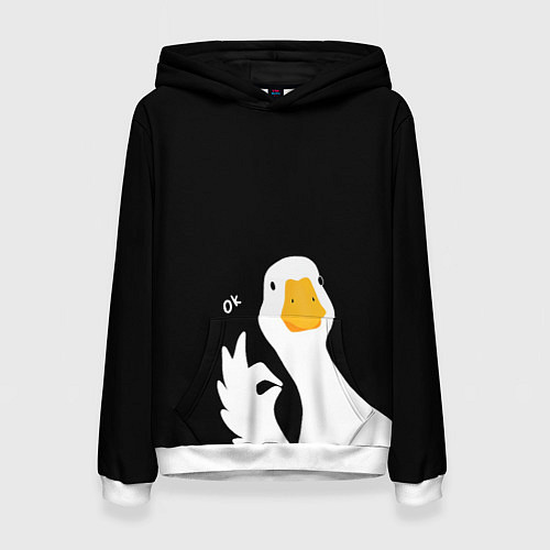 Женская толстовка Ок гусь / 3D-Белый – фото 1