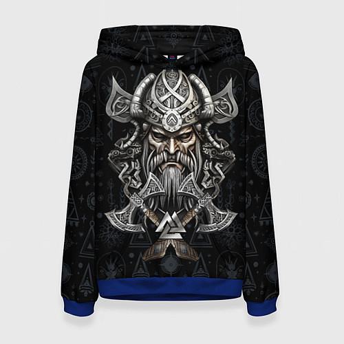 Женская толстовка Стальной Викинг / 3D-Синий – фото 1